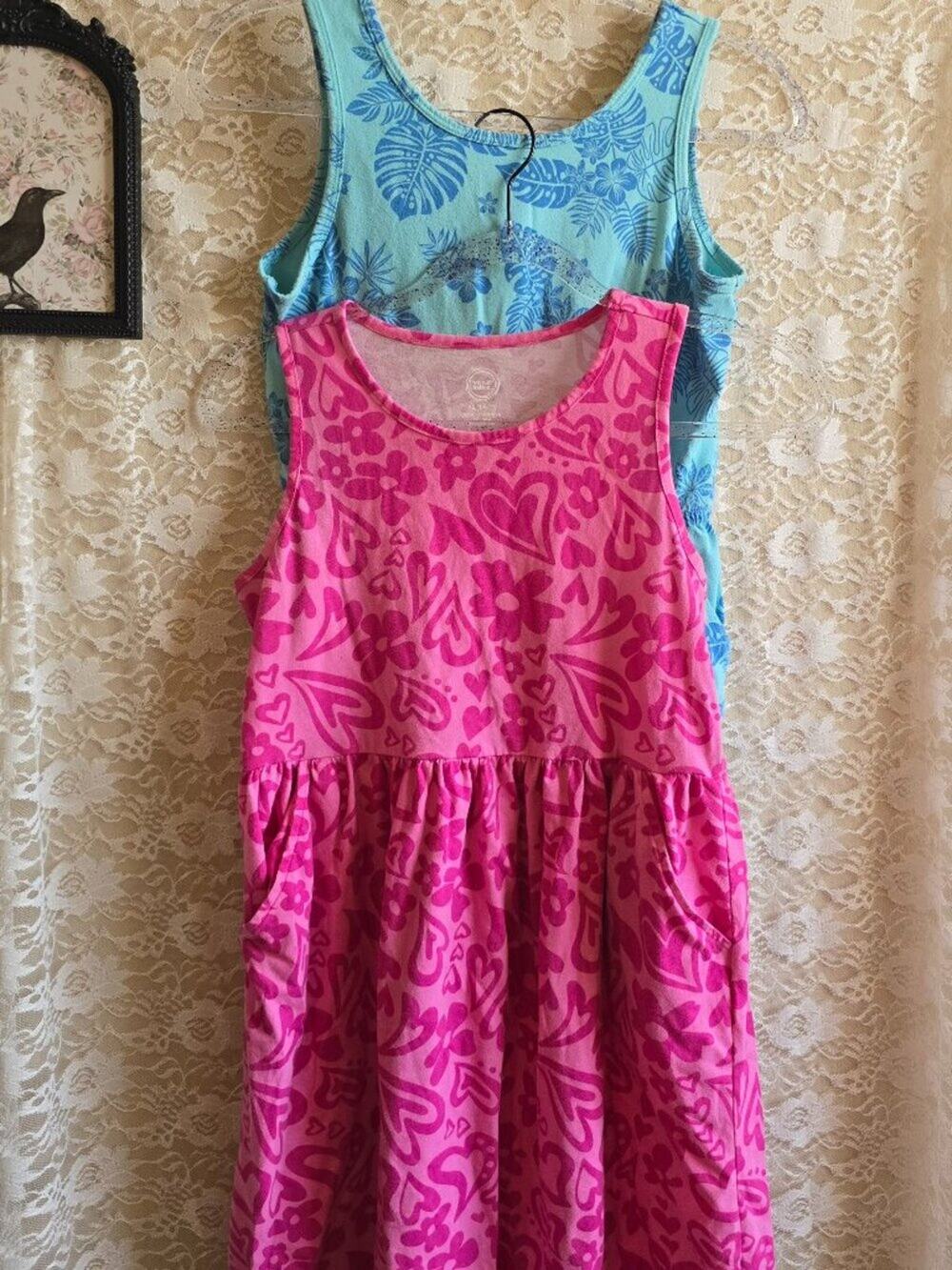 Girls Summer Lot - Tropical Romper - Heart Dress - 2 pc set - girls 14-16